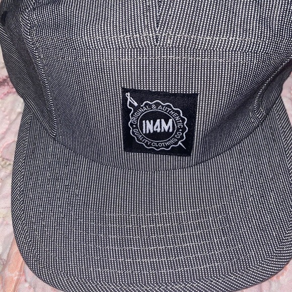 IN4MATION IN4M STARTER Denim Black White Stripe Strapback Hat Cap NEW - Picture 2 of 8